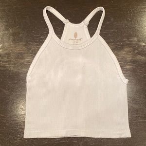 Free People Movement Size XS White Happiness Runs Crop Tank